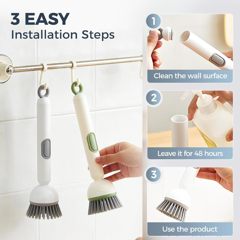 Adjustable Dish Brush with Soap Dispenser