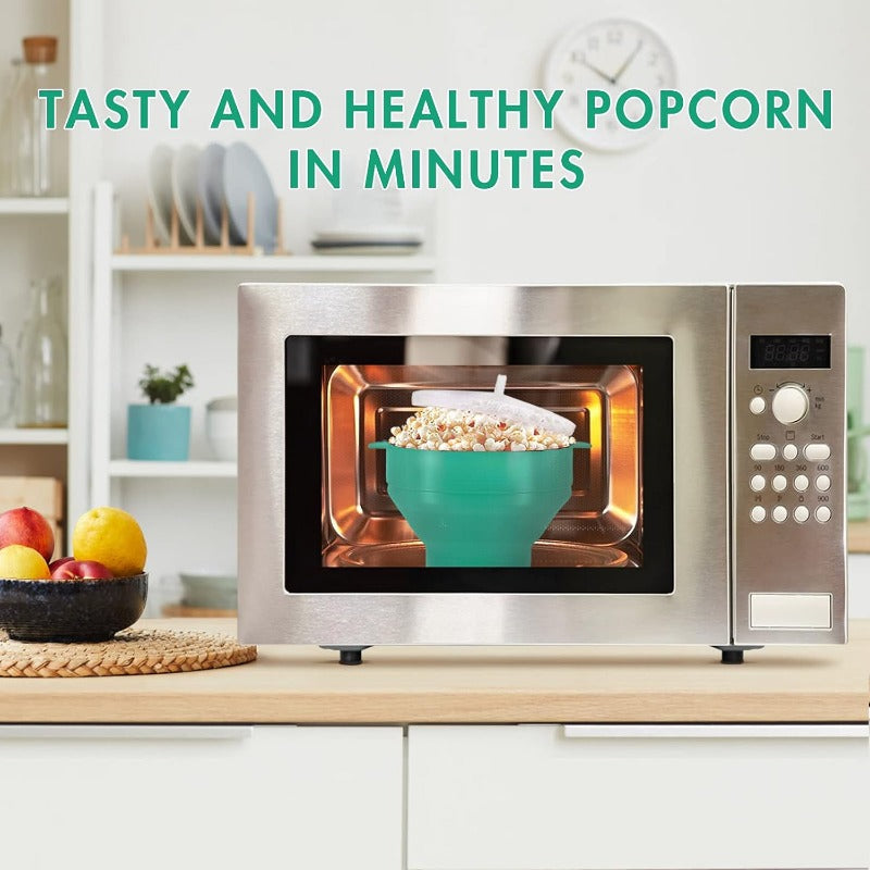 Collapsible Silicone Microwave Popcorn Popper