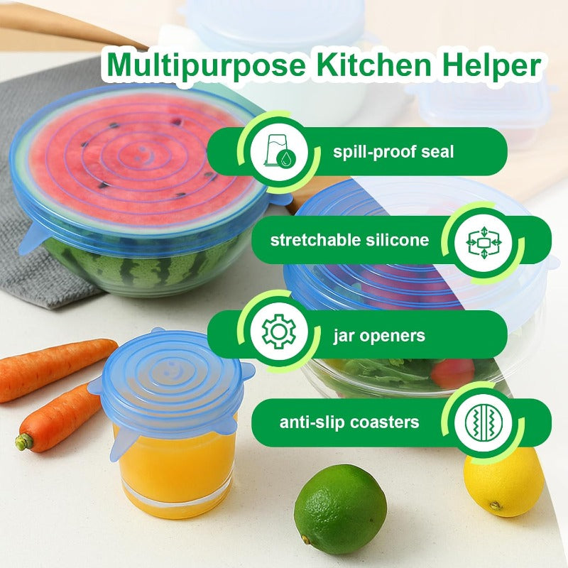 Reusable Silicone Lid Set