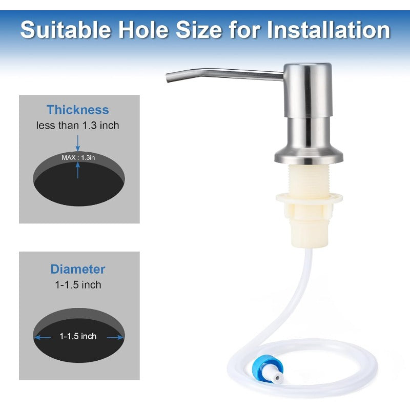 Stainless Steel Built-In Soap Dispenser